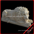 Outdoor Large Sleeping Marble Sculpture Lions YL-D195
